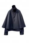 DOUBLE LAYER SHORT COAT [BLACK]