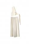 DETACHABLE BIB BAG PLEATED PANTS [OFF-WHITE]