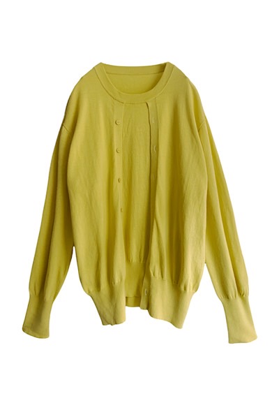 CAPE SLEEVE MULTI-WAY KNIT PULLOVER [YELLOW]