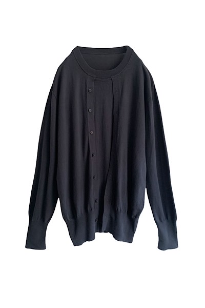 CAPE SLEEVE MULTI-WAY KNIT PULLOVER [GREY]