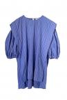 DOUBLE LAYER PUFF SLEEVE BLOUSE [BLUE]