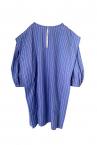 DOUBLE LAYER PUFF SLEEVE BLOUSE [BLUE]