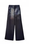GRADIENT PINSTRIPE DRAWSTRING PANTS [INDIGO-MULTI]