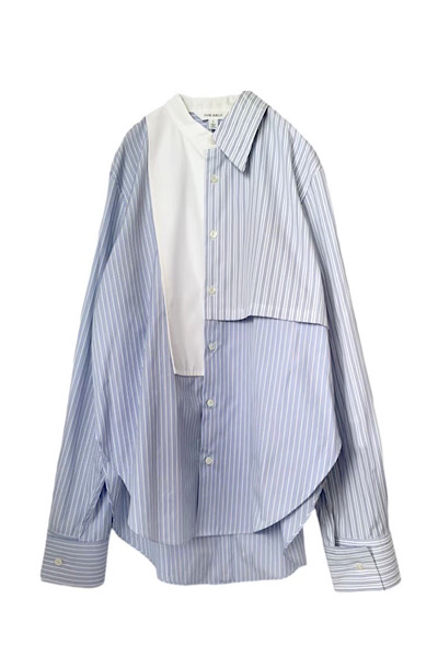 PANELLED COLOURBLOCK ASYMMETRICAL SHIRT [MULTI]