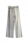WIDE LEG GLEN CHECK SUITING TROUSERS [GREY]