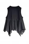FLARED PEPLUM VEST [BLACK��BLACK]