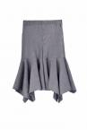 SCARF HEM BERMUDA SHORTS [DARK GREY]