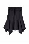 SCARF HEM BERMUDA SHORTS [BLACK]