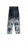 GRADIENT FLORAL DENIM JEANS [INDIGO-MULTI]