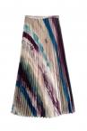 GRAFFITI PRINT PLEATED SKIRT [BEIGE-MULTI]