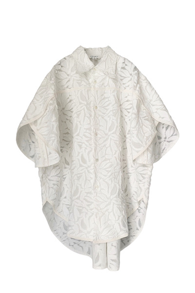 LAYERED SLEEVE LACE SHIRT [WHITE]