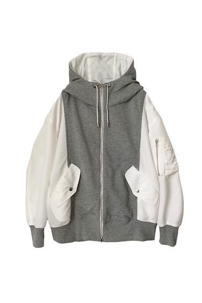 WASHABLE ΢ӡMA-1åץաǥѡ[GREY WHITE]