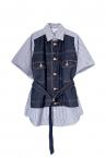 HYBRID DENIM STRIPE SHIRT [BLUE��D.INDIGO]