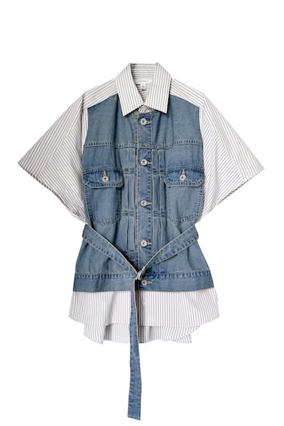 HYBRID DENIM STRIPE SHIRT [GREY��L.INDIGO]