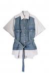 HYBRID DENIM STRIPE SHIRT [GREY��L.INDIGO]