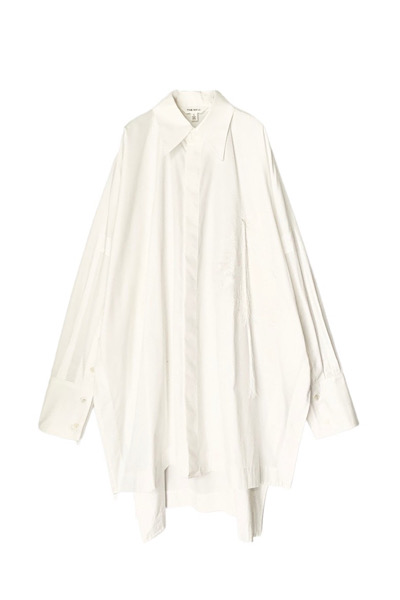 BOTANICAL EMBROIDERY OVERSIZE SHIRT[WHITE]