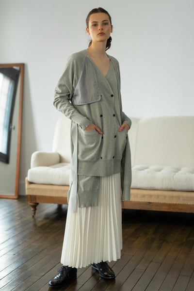 LAYERED TRENCH CARDIGAN