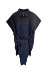 TIED KNIT PANEL SHIRT [NAVY��BLACK]