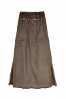 HYBRID DENIM CARGO SKIRT[KHAKI GREEN]