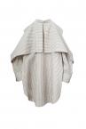 CUT OUT SHOULDER  STRIPE SHIRT [IVORY-MULTI]
