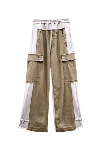 HYBRID DENIM CARGO SWEAT PANTS [BEIGE]