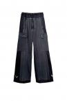 HYBRID DENIM CARGO SWEAT PANTS  [BLACK]