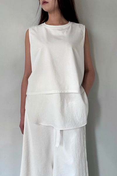 WASHABLE쥤䡼ɥ꡼֥쥹ȥåץ [WHITE]
