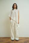 ASYMMETRIC FLARED SHIRT [WHITE]