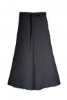 PLEATED BACK WIDE LEG PANTS [BLACK]