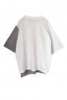HYBRID V-NECK CARDIGAN TEE [WHITE��L.GREY]