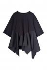 PEPLUM PANEL T-SHIRT [BLACK��BLACK]