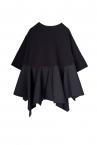 PEPLUM PANEL T-SHIRT [BLACK��BLACK]