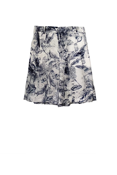 BOTANICAL PRINT SHORTS [WHITE]