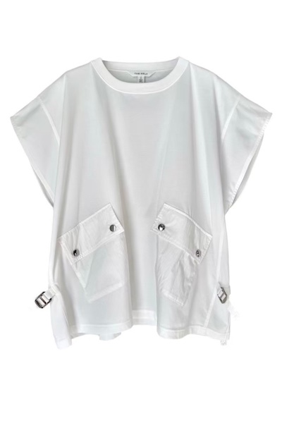 DOUBLE POCKET T-SHIRT [WHITEWHITE]