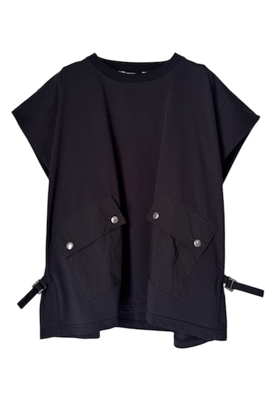 DOUBLE POCKET T-SHIRT [BLACKBLACK]