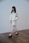 ORGANZA PANEL CARGO SKIRT [WHITEIVORY]