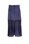 ORGANZA PANEL CARGO SKIRT [INDIGONAVY]