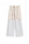 ORGANZA PANEL PATCH POCKET PANTS [WHITEIVORY]