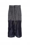 ORGANZA PANEL CARGO SKIRT [BLACKBLACK]