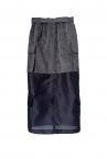 ORGANZA PANEL CARGO SKIRT [BLACKBLACK]