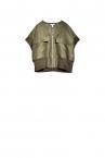 ORGANZA JACKET��COAT DRESS SET [KHAKI GREEN]
