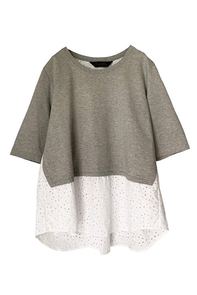 WASHABLE 졼쥤䡼ɥȥåץ[GREYWHITE]