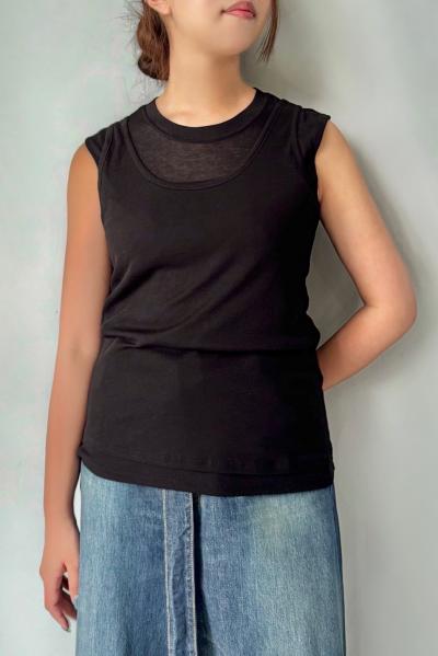 WASHABLE�������Ρ����꡼�֥��åȥȥåץ�[BLACK]