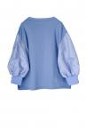MA-1 ORGANZA SLEEVE JERSEY TOP [LIGHT BLUE]