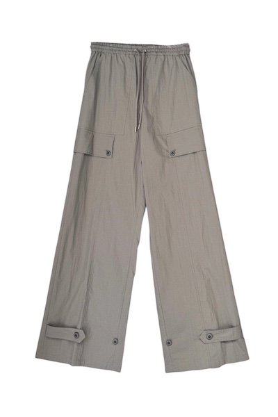 DRAWSTRING CARGO PANTS [KHAKI GREEN]