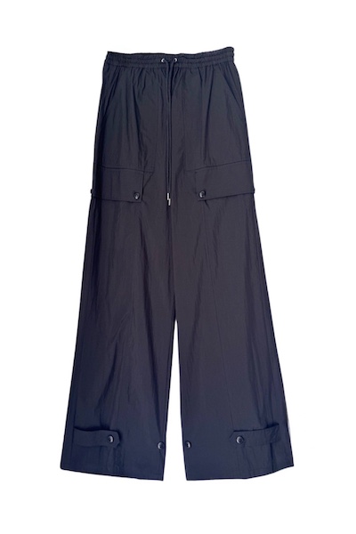 DRAWSTRING CARGO PANTS [BLACK]