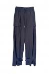 DRAWSTRING CARGO PANTS [BLACK]