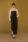 HYBRID TIED PANEL PINSTRIPE SHIRT [WHITE]