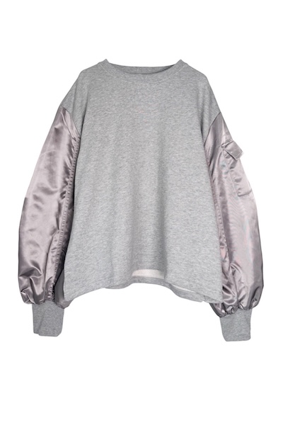 MA-1SLEEVE JERSEY TOP [LIGHT GREY]