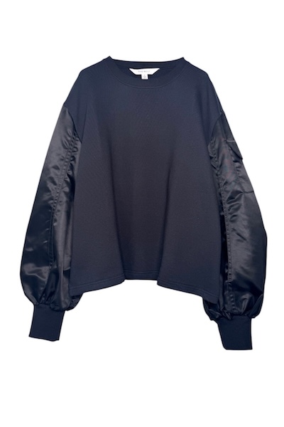 MA-1SLEEVE JERSEY TOP [BLACK]
